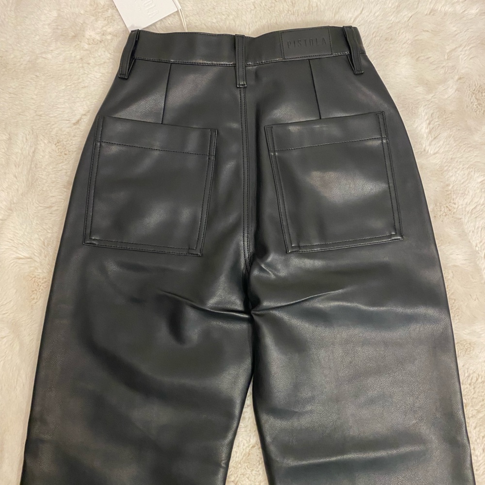 PISTOLA Taylor High Rise Faux Leather Straight Leg - Picture 7 of 13